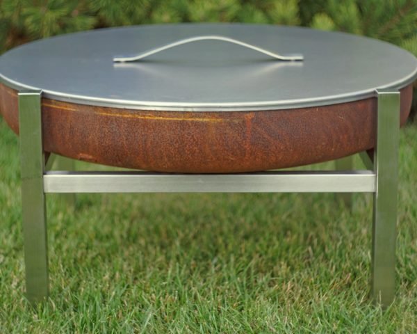 Stainless steel cover/lid with a fire pit Parnidis Short